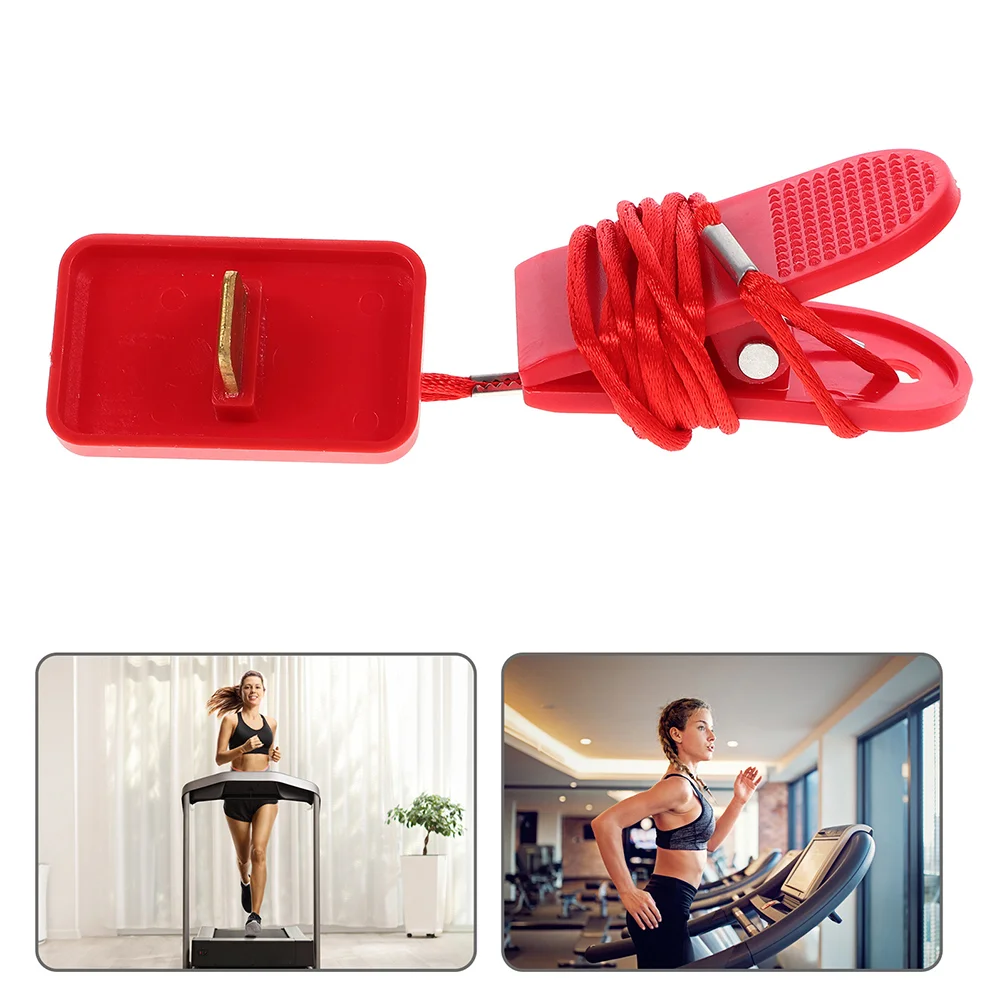

2 Pcs Treadmill Emergency Stop Switch Security Lock Key Magnet Replacement Running Machine Universal Red Accessories