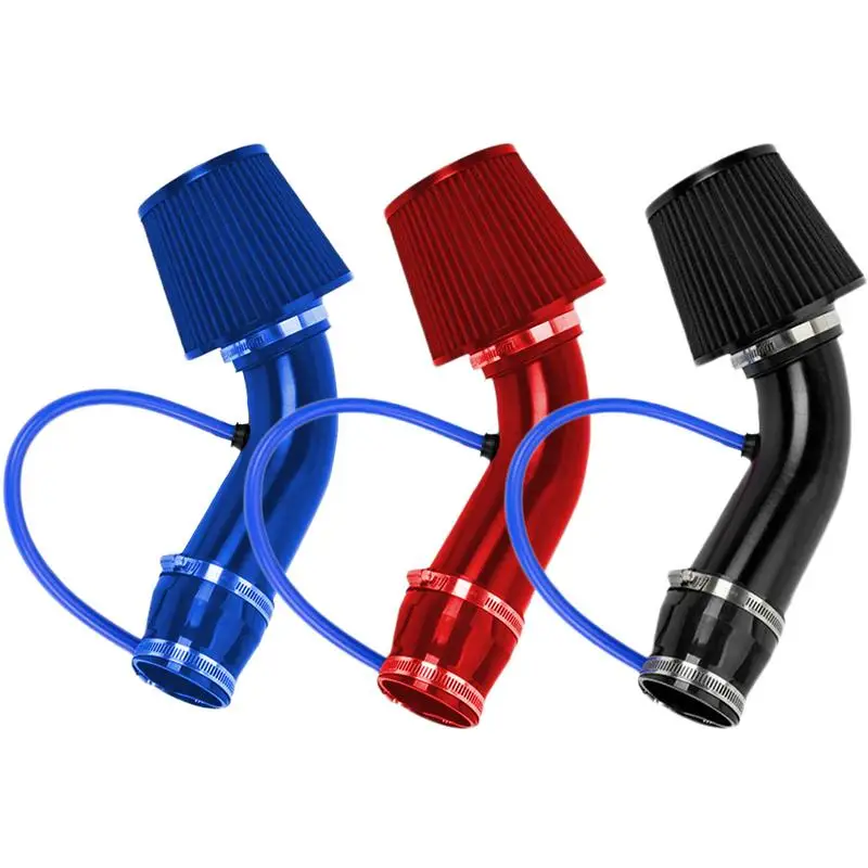 

Car Cold Air Intake Kit 76mm Replacement Air Intake Filters Multifunctional Car Cold Air Intake Tube with washable cotton filter