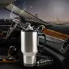 450ml Vehicle Heated Coffee Cup Stainless Steel Travel Electric Kettle 12V Heated Thermos Mug for Heating Water Coffee Milk Tea 3