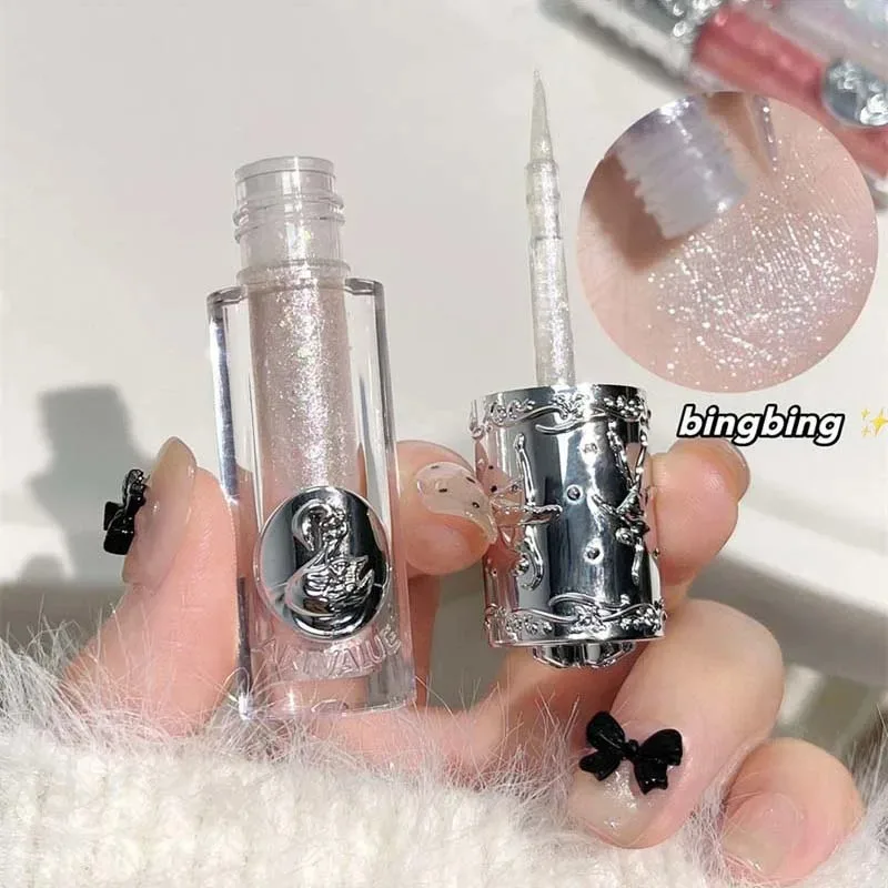Radiant Glow Pearlescent Glitter Liquid Eyeshadow – Finely Textured, Sparkly, Quick-Dry, Long-Lasting, Smudge-Proof Highlighting Wonder