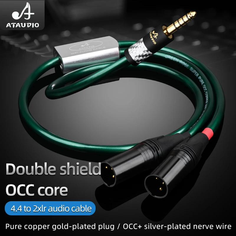 

Hifi 4.4mm to 2XLR Audio Cable Silver Plated 4.4mm Balanced to Dual 3pin XLR Balanced Audio Adapter Cable for Mp3 DAC AMP