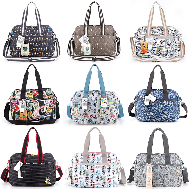 

Женская тканевая сумка Lesportsac с мультяшным аниме Sanrios, повседневная легкая сумка-тоут с милым принтом, сумка через плечо, сумка для спортзала 3356