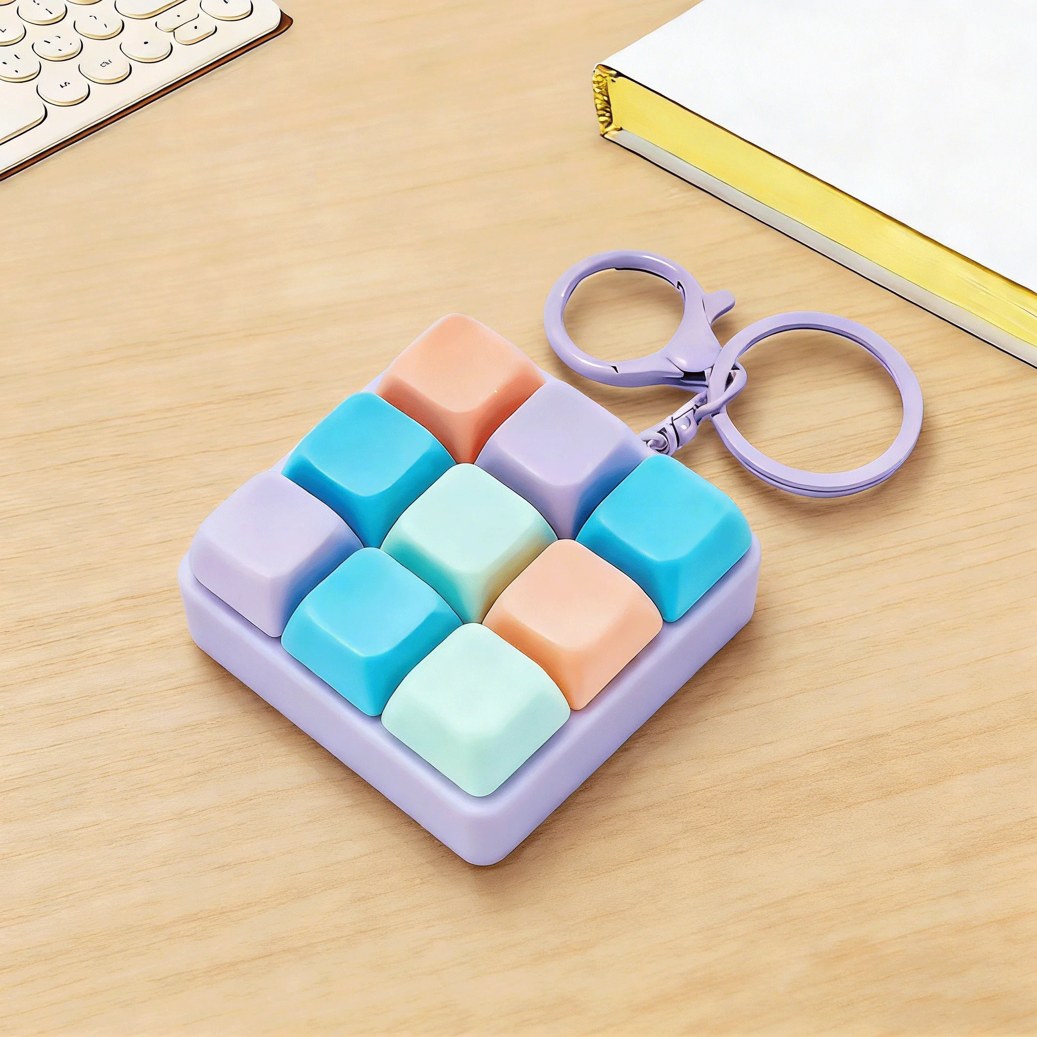 Ergonomic 9-Key Button Fidget Toy for Stress Relief and Entertainment