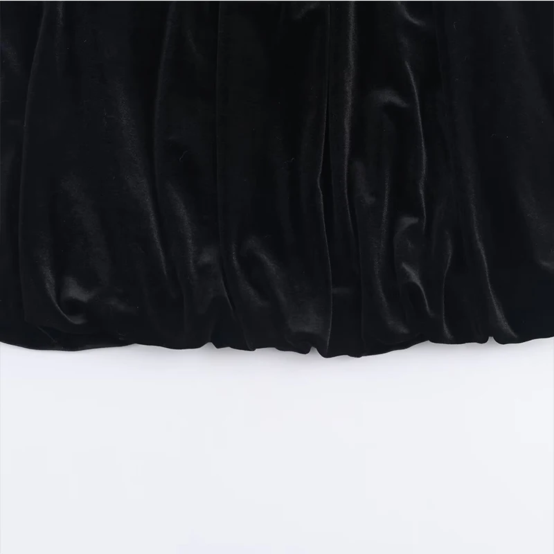 Women's Top New Summer Sleeveless Bow Decorative Black Velvet Top Sexy Personality Versatile Chic Elegant Short Tops ﻿