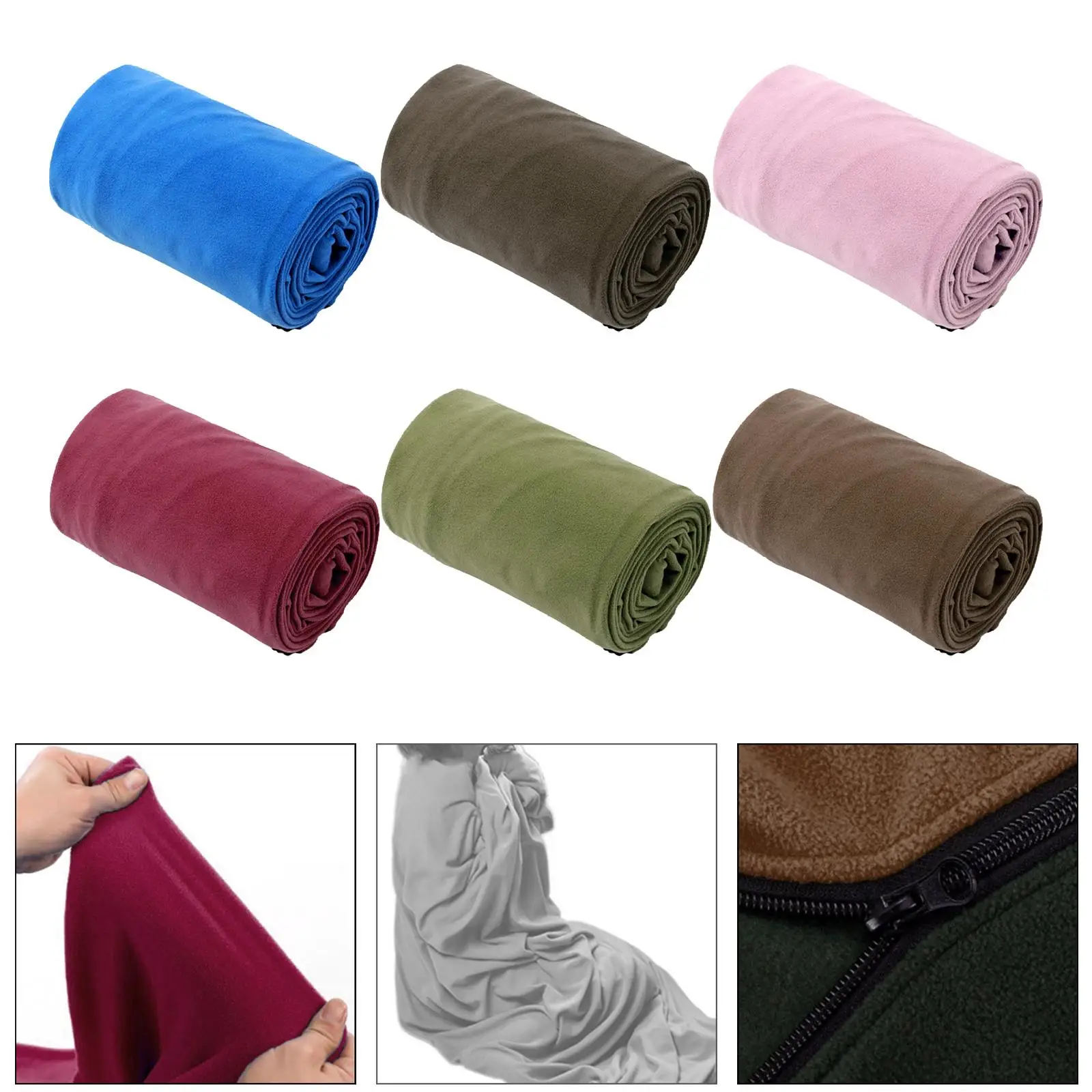 Portable Polar Fleece Sleeping Bag Outdoor Camping Tent Bed Travel Warm Sleeping Bag Liner Camping sport Accessories