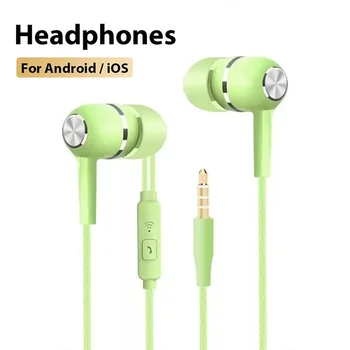 Cuffie cablate per telefono con audio stereo HiFi Bass, segnale audio cablato stabile per smartphone, PC, laptop, forniture audio per il pendolarismo quotidiano