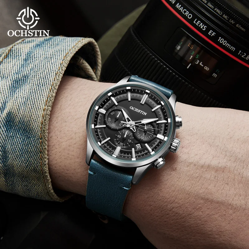 OCHSTI Hot 2024 Pilot Series Fashion and Fun Multi functional Quartz Movement Waterproof Watch Men's Quartz Watch