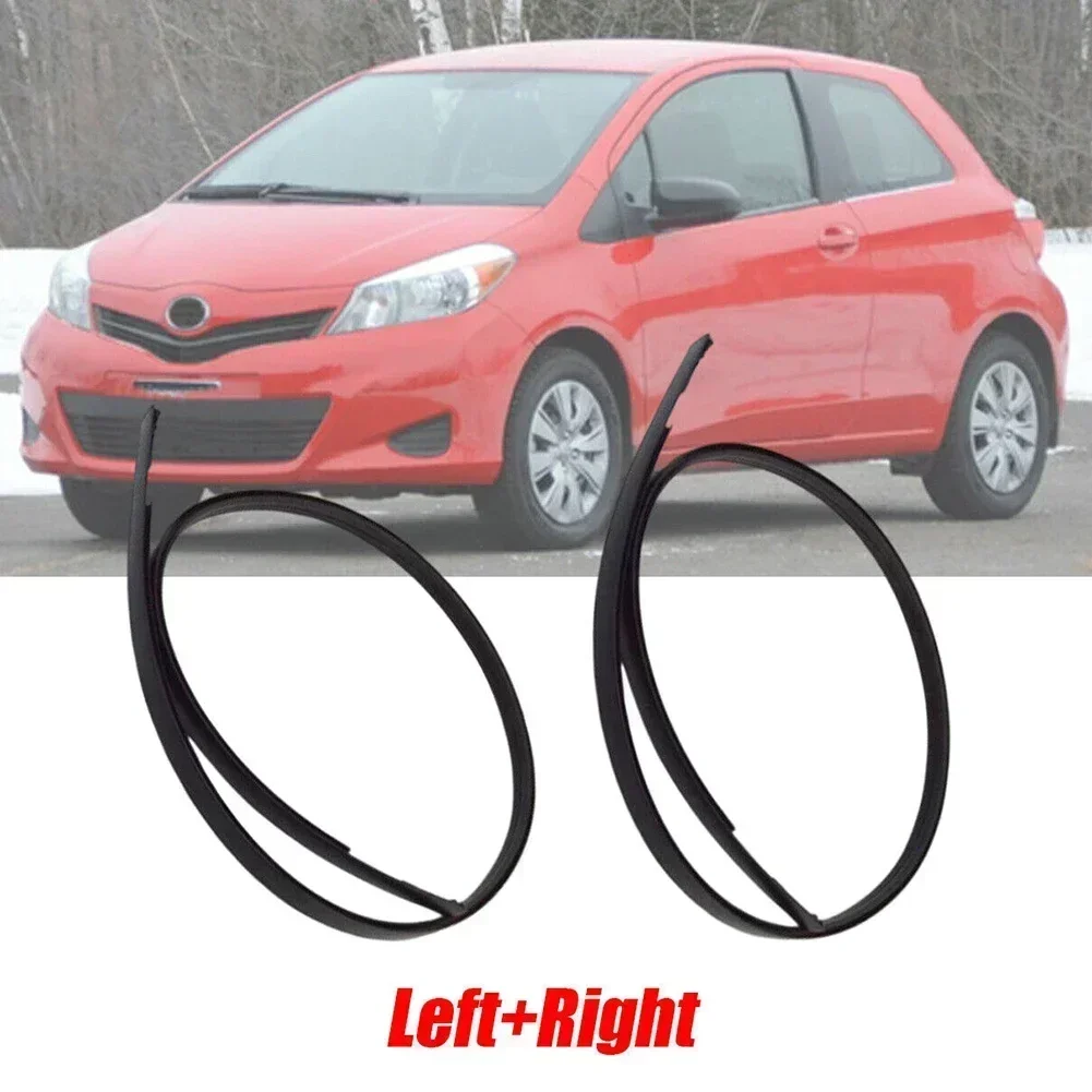 Juego De Molduras De Goteo Para Techo Izquierda Y Derecha Para Toyota Yaris Sedán 2007-2011, Negro