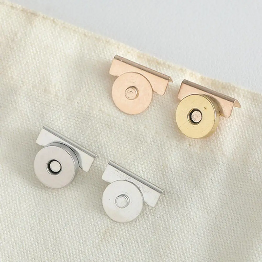 10 Pairs Magnetic Buckle DIY Accessories Snap Buttons Metal Seamless  for  Handbag Tote Bags Clothing No-Sewing Clip for Purse