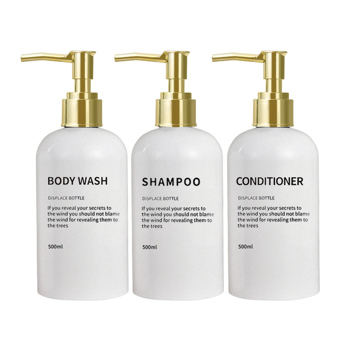 בקבוקי סבון למקלחת ניתנים למילוי עם משאבת זהב, שמפו ומפיץ סבון מרכך לקישוט חדר האמבטיה שדרוג