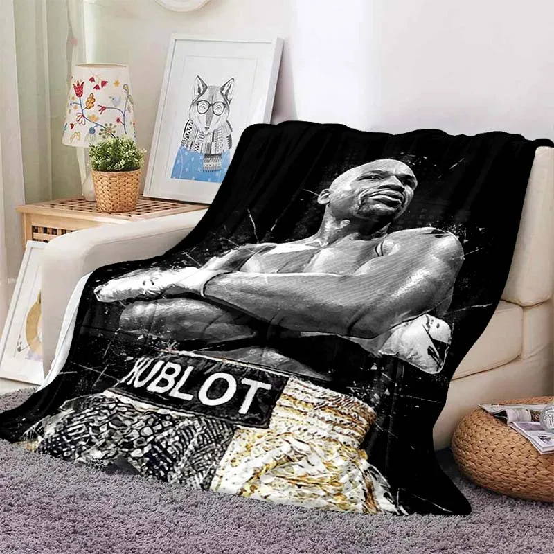 Ultra Soft Sofa Blanket Boxing Star Flannel Blanket Office Outdoor Travel Teens Bedding Throw Blanket ,  fans Warm Gifts