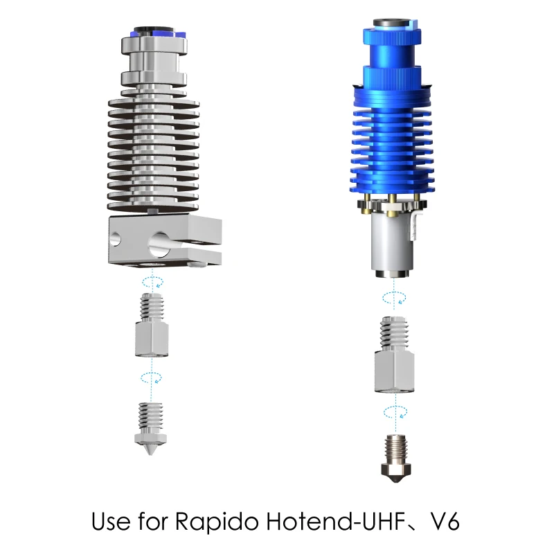 Adaptador v6 Plus Suave para Aumentar o Fluxo de Impressão 3d de Alta Velocidade Rapid Hot End Bicos Cht Adaptar-se a v6 - Imagem 3