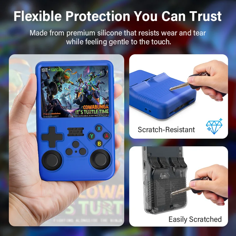 Silicone Protective Case R36S Handheld Game Console Anti-Scratch Soft Shell Durable Cover Gaming Devices