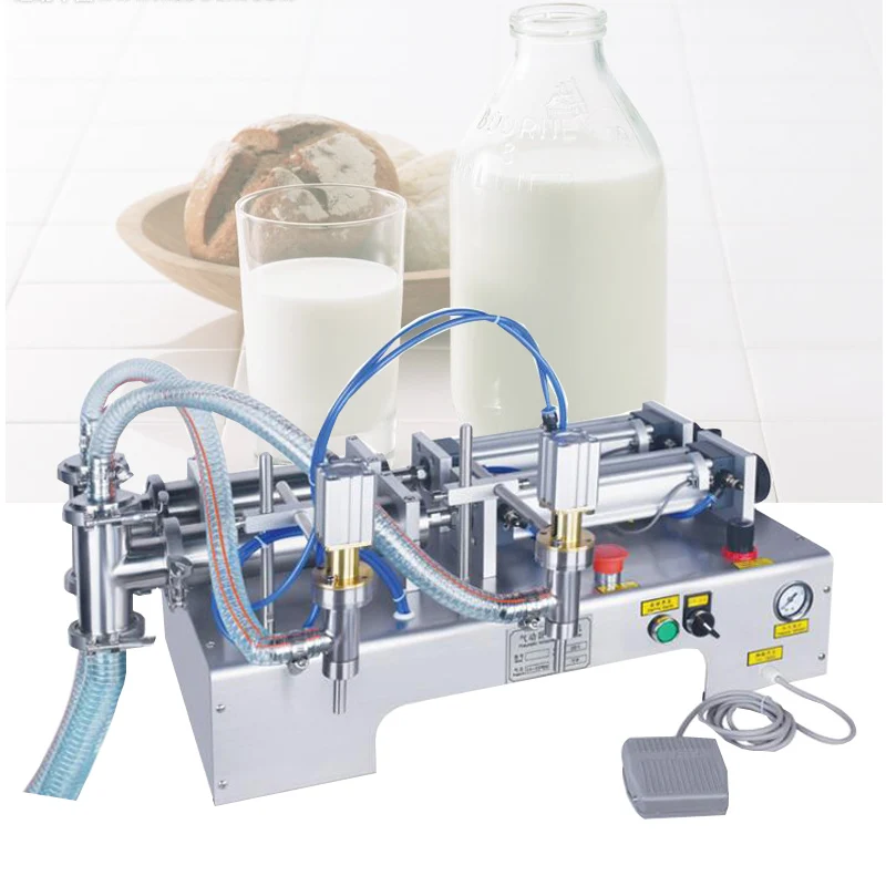 

Pneumatic Liquid Filling Machine With Double Head Commercial Automatic Bottle Filler For Cosmetic Beverage
