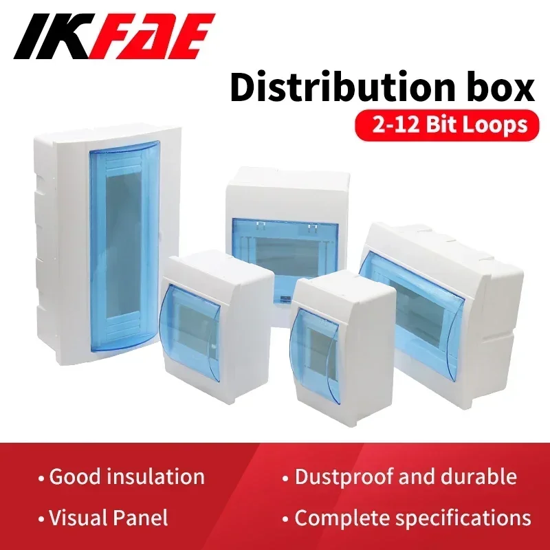 2-3/3-4/4-6/5-8/9-12 Ways Electric Transparent Cover Indoor Wall Mount Distribution Protection Box Waterproof Plastic Boxes electric distribution box