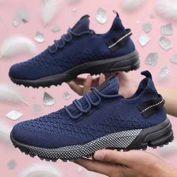أحذية الجري للنساء أحذية رياضية خفيفة الوزن قابلة للتنفس في الهواء الطلق للنساء مصممة بشبكة رياضية برباط للتدريب الرياضي 4