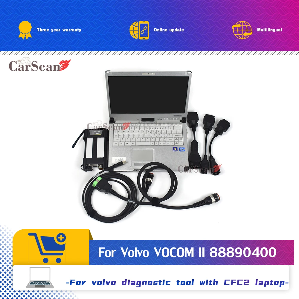 

88890300 Vocom II интерфейс с T420 ноутбуком с PTT 2,8 для Volvo/Renault/UD/Mack инструменты для диагностики грузовиков
