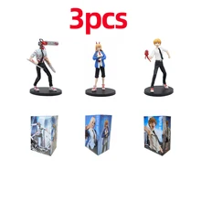  18CM Japan Hot Anime Chainsaw Man Denji Figure PVC Cool Chainsaw Helmet Movable Model Doll  Toy Boy Collection Ornaments Gifts 