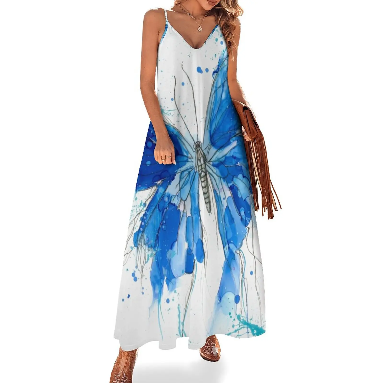 

Fly free butterfly Sleeveless Dress summer dress womens 2024 Female dress women's summer 2024