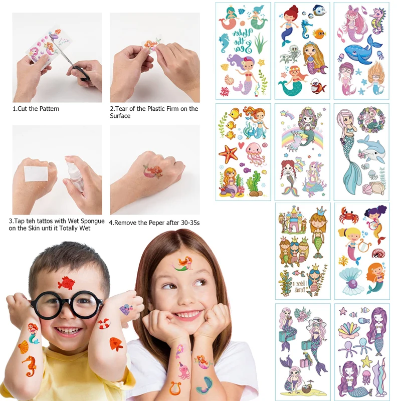 72pcs/36pcs Mermaid Party Favors Girls Birthday Pinata Filler Christmas Wedding Gifts Mermaid Bracelet Keychain Necklace Toys party toys toy gift filler pop keychain toys rose necklace glowing bracelets rings wooden bead bracelet initial letter bracelet
