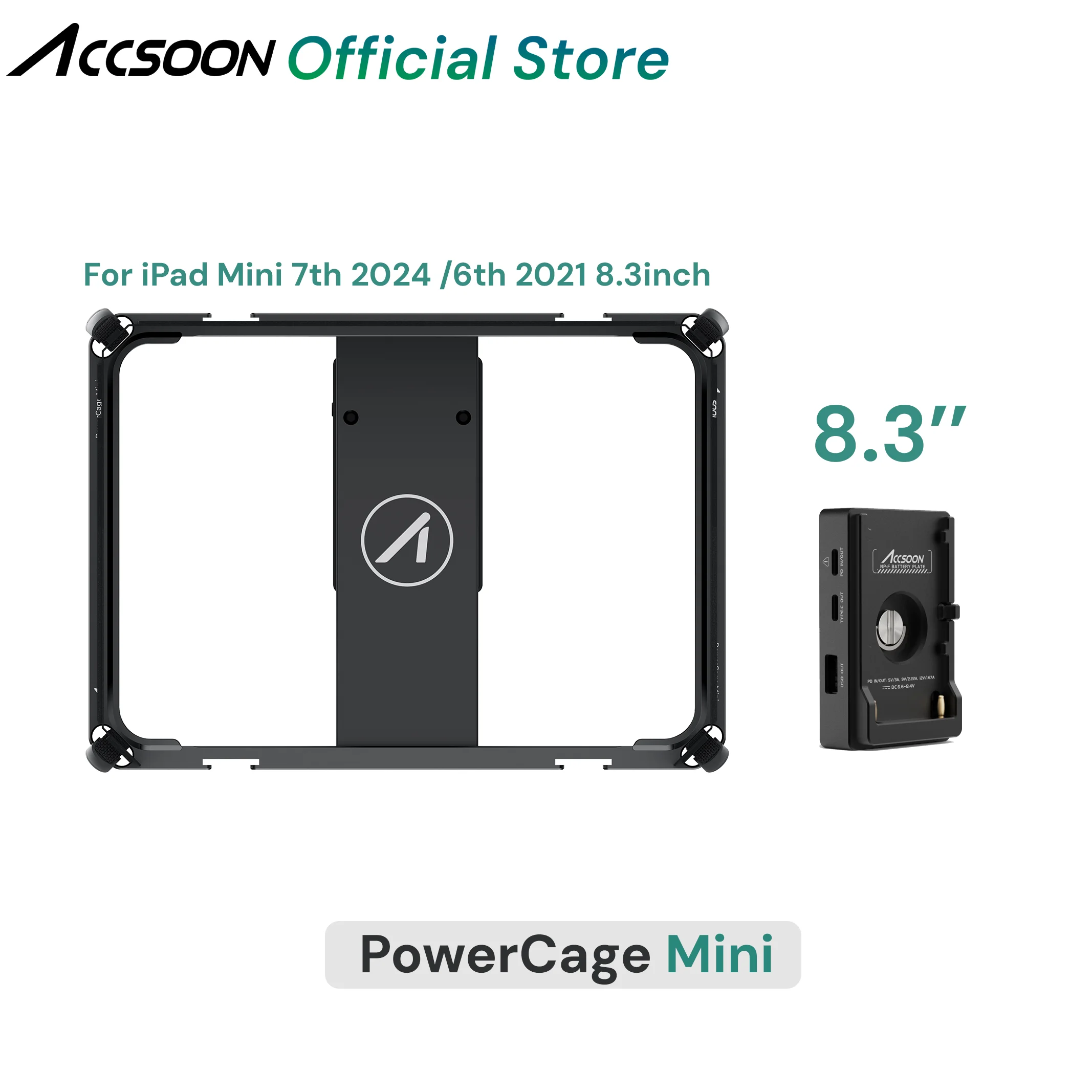Accsoon PowerCage Mini for Ipad Mini6 8.3inch Cage with