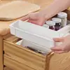 Expandable Utensil Organizer Adjustable Length Flatware Organizer Silverware Holder Multi-Functional Storage Box Silverware Tray 2