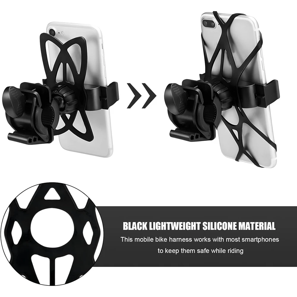 Motorcycle Phone Mount Tether Replacement Silicone Bands for Bike Holder Grip Rubber Strap Security Bands for iPhone Samsung