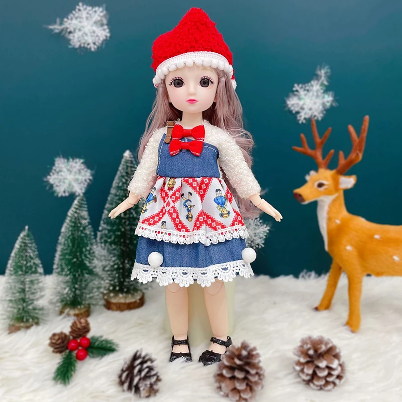 Fashion Christmas Themed Clothes 30cm Doll Outfit 1/6 BJD Doll Replacement Clothes Kids Girls Toy Gifts Christmas Gifts