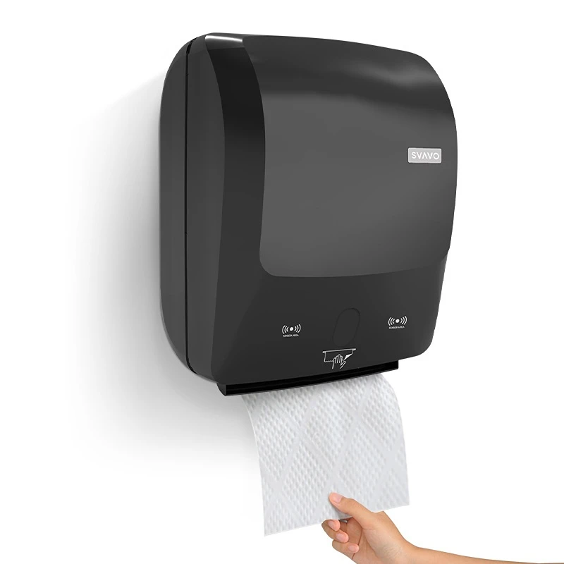 BAUBUY Electric Paper Towel Dispenser with Sensor Wall Mounted Touchless  Hand Towel Dispenser No Drilling Paper Towel Holder Tissue Dispenser for  Roll