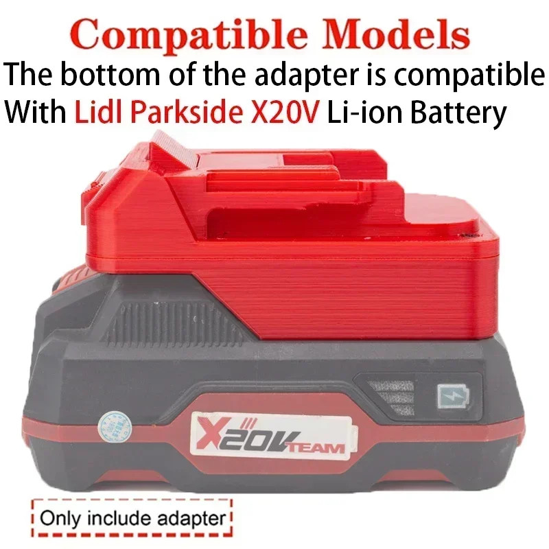 Adattatore per batteria parkside - convertitore x20v team, ioni di