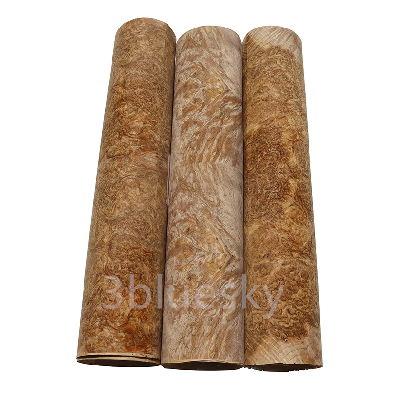 Impiallacciatura Di Legno Naturale Nanmu Con Parquet Burl Per Supporto Per Mobili Carta Kraftpaper Figurata Circa 60Cm X 2.5M 0.3Mm