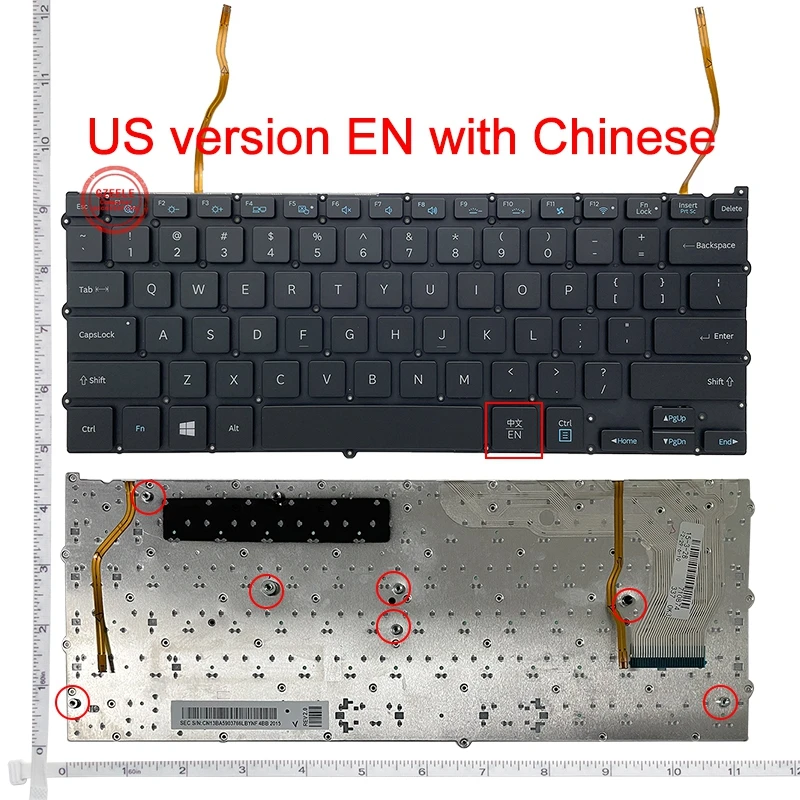 

GZEELE FOR Samsung 940X3G US laptop keyboard black English Chinese