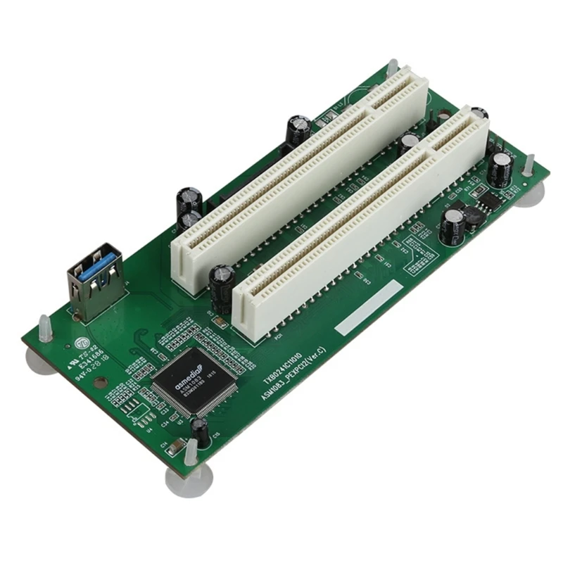 PCI PCIE Adapter 2025 New PCI-Express to PCI Adapter Card PCIe to Dual Pci Slot Expansion Card USB3.0 Add on Cards Converter PCIE x1 x16