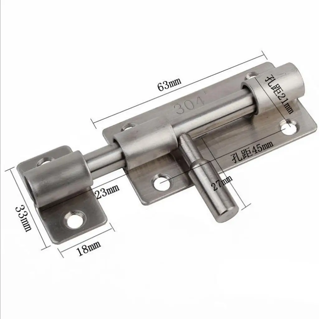 Door Latch Barrel Bolt Security Lock Clasp for Bedroom Bathroom Pet Cage