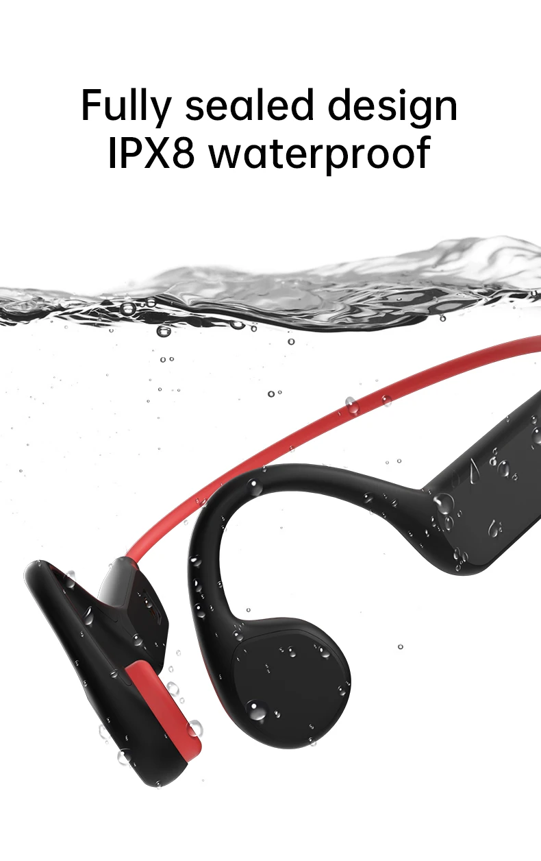 sem fio ipx8 natação subaquática aberto fones 32gb ip68 à prova dip68 água