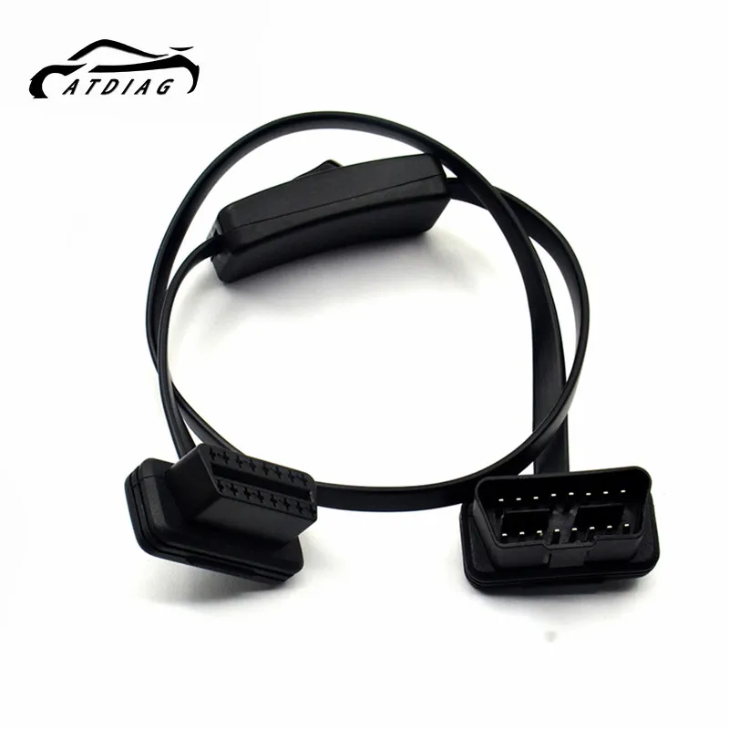 

OBD 2 Splitter Extension 1 to 2 with Switch Cable Male two Port To Female ELM327 Auto Diagnostic Connector OBD2 Extension Cable
