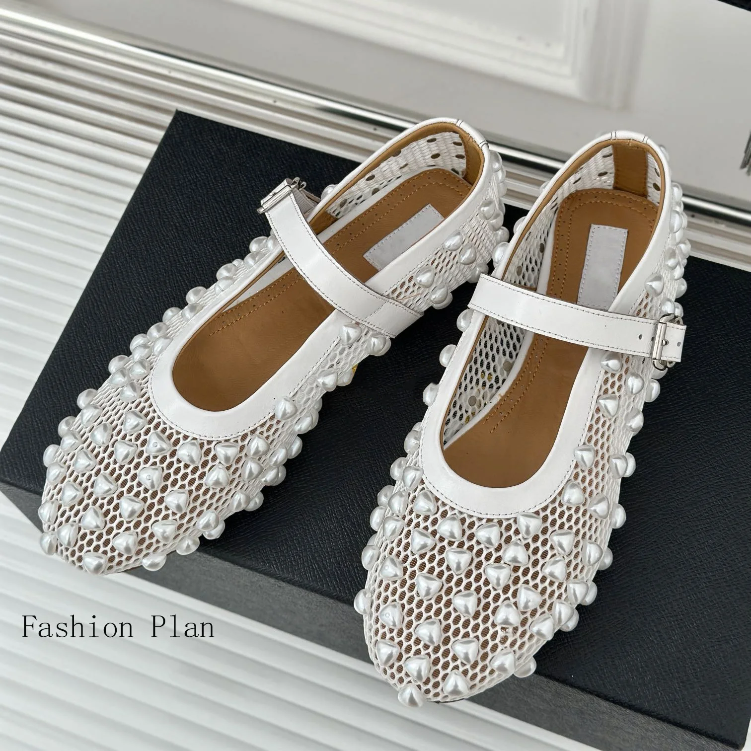 

Women's Elegant Classic Buckle Breathable Mesh Mary Jane Shoes, Fashion Cute Love Heart Design Solid Color Pumps, Daily Flats