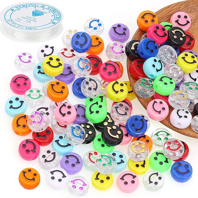Smiley Happy Face Beads Acrylic Polymer Clay Spacer Beads Smiley Face Beads  for Jewelry Making DIY Charms Bracelet Necklace - AliExpress