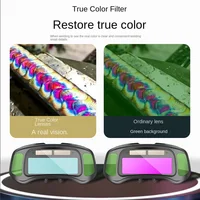 Lunettes de soudage intelligentes à obscurcissement automatique, couleur vraie, avec lentilles intérieures claires, lunettes de soudage solaires, lunettes de soudage Anti-éblouissement 4