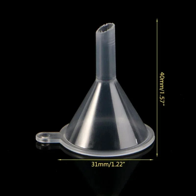 100pcs/lot Plastic Small Funnels For Perfume Mini Liquid Oil Funnels Kitchen Gadget Empty Bottle Packing Tools