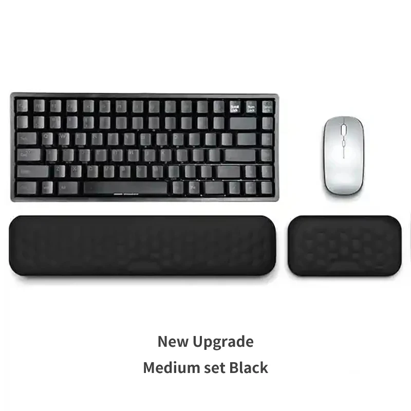 Ergonomic Memory Foam Keyboard and Mouse Wrist Rest Pads
