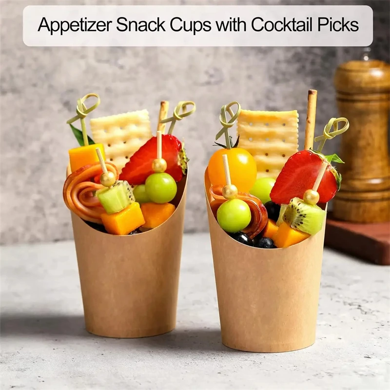 100PCS Kraft Paper French Fry Cups, Disposable Snack Containers, Charcuterie and Desser... - SKU PFFC1521 - UGI Packaging