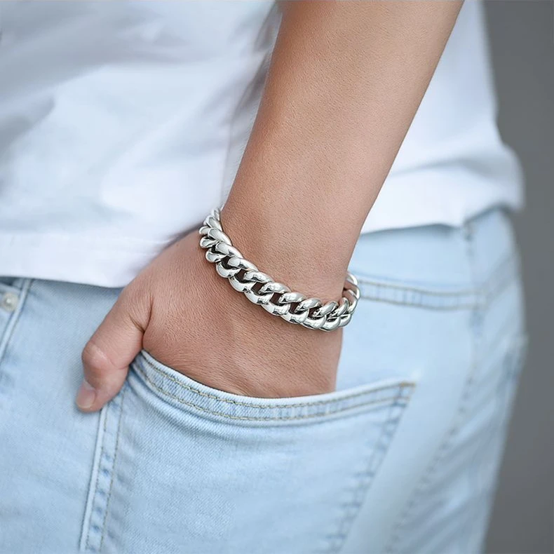 Vintage Fashion Personality Six Word Truth Necklace Unisex Cuban Open Bracelet Banquet Jewelry Accessories Gift