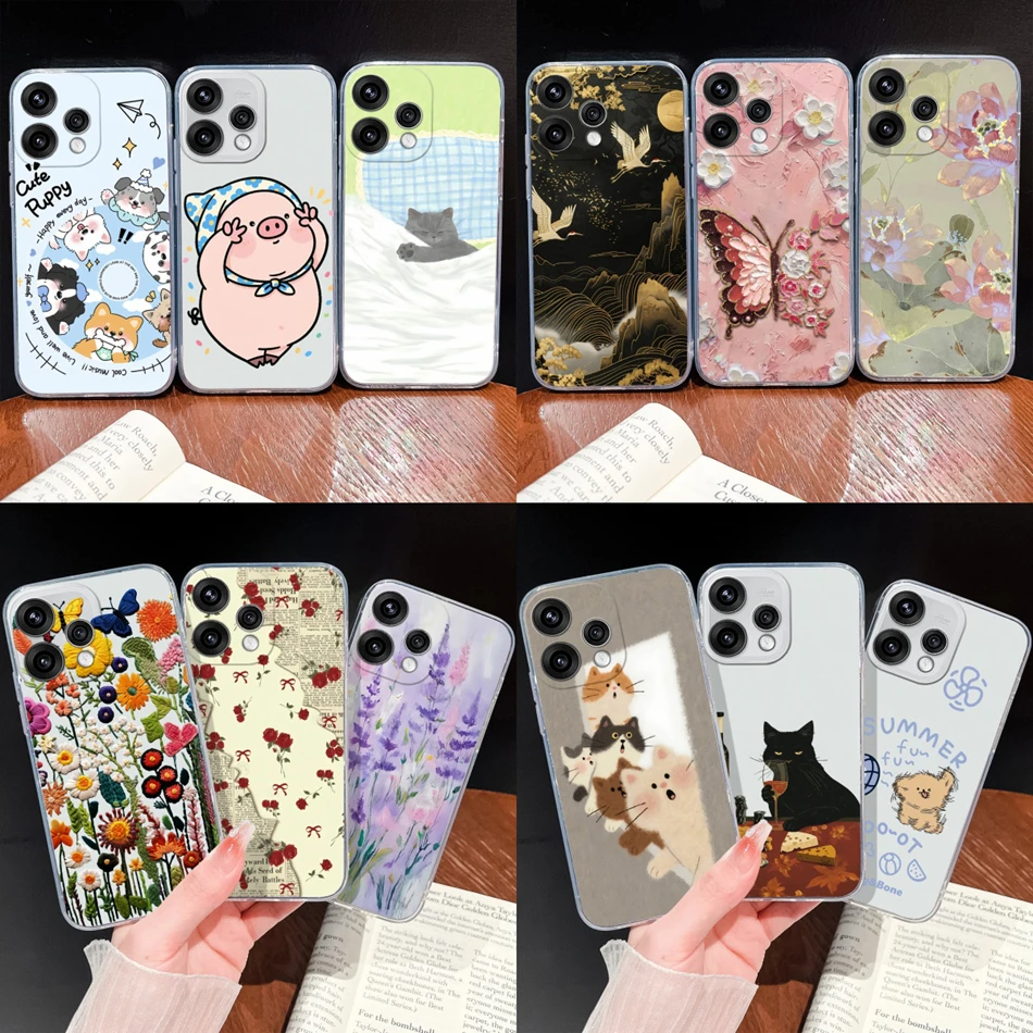 Butterfly Pattern Soft Slim TPU Transparent Silicone Phone Case