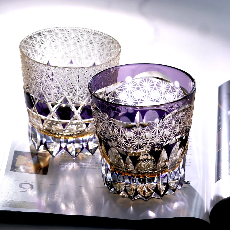 

Japan Royal Exclusive Crystal Glass Dawn Whisky Cup First Light Edo Kiriko Hannd Cut High End Gifts Wine Snifter Liquor Tumbler