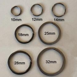 Premium Titanium TC4 Round Metal Keyring Set - Durable EDC Split Key Rings (7 Sizes) (32mm)