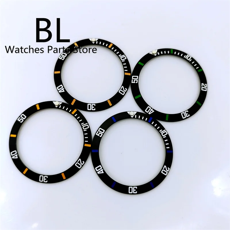 

BLIGER 38mm Watch Bezel High Quality Two Color 60 Minutes Digit Ceramic Insert Black GREEN YELLOW Blue Fit 40mm 41mm Watch Case