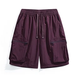 Men's Ultra - Large Quick - Dry Nylon Shorts with Big Pocket - XL (2603 Purple)