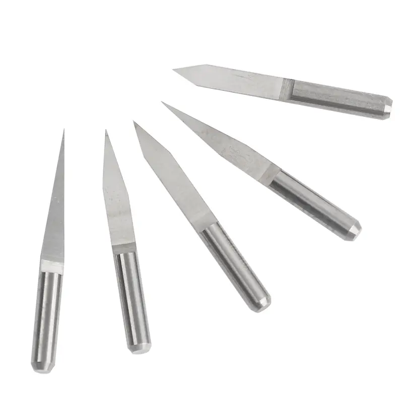 10Pcs V Shape Flat Bottom Carbide PCB Engraving Bits 3.175mm CNC Router Bit 10/15/20/ 30/45 Degree Milling Cutter Tools image 5