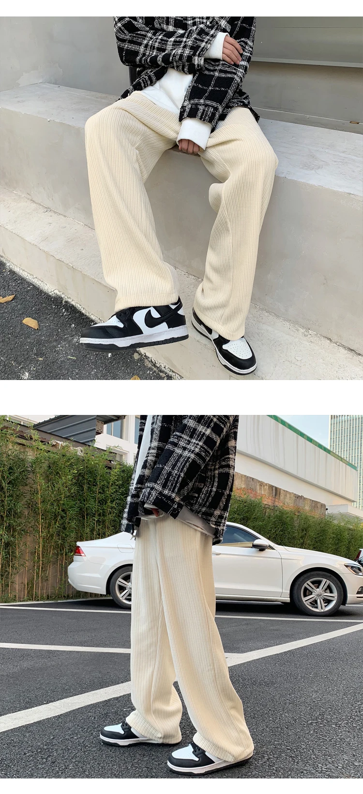 Privathinker Black Gray Color Men Casual Pants Corduroy Man Straight Pants 2022 Men Woman Oversized Wide Leg Cargo Trousers plus size khaki pants